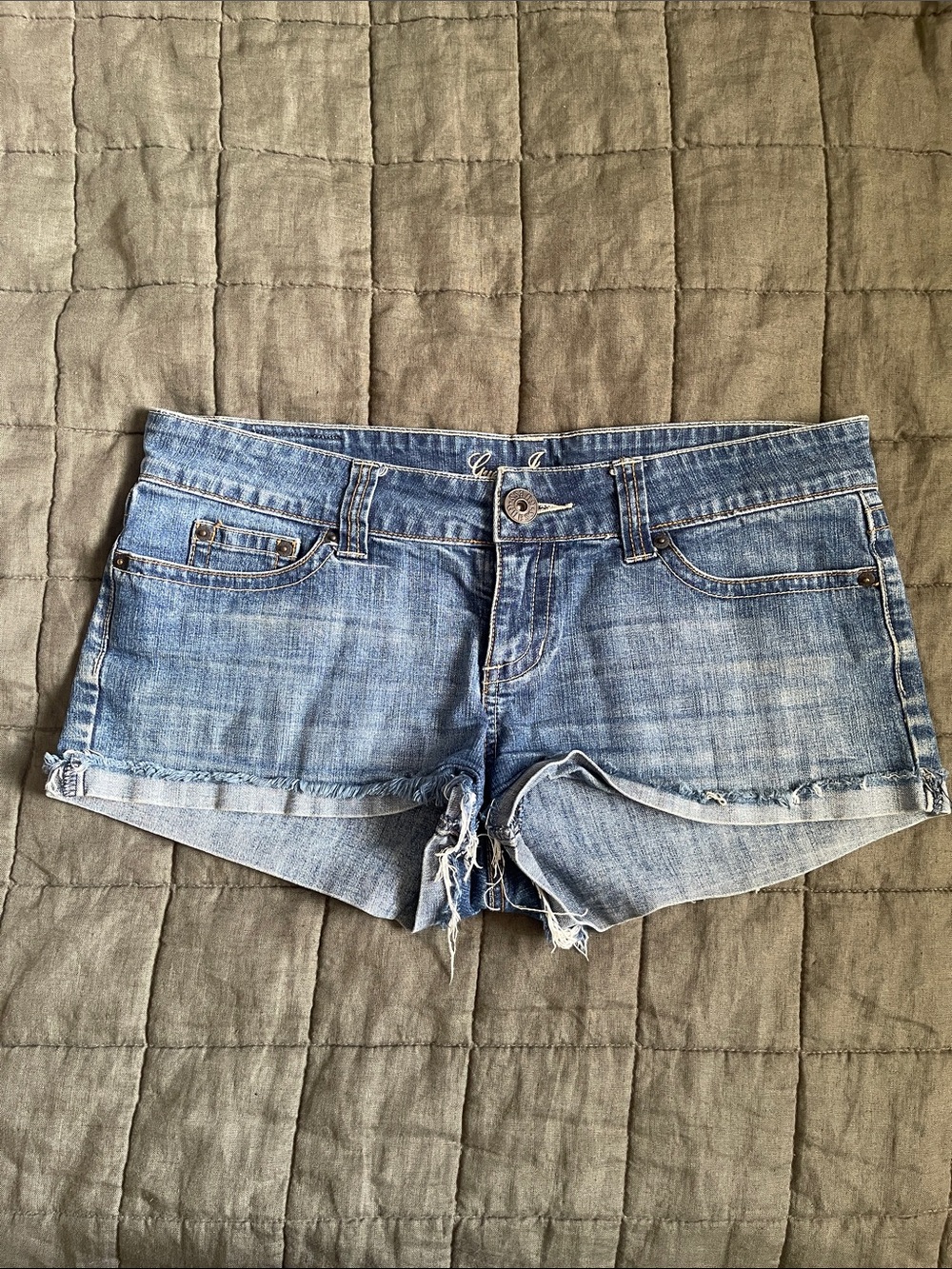 Guess Classic Blue Denim Cutoff Shorts - Women